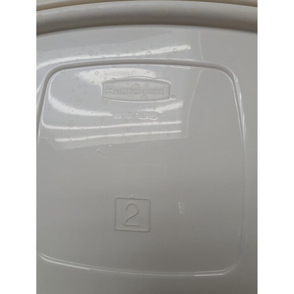 Vintage Rubbermaid 5 Cups #2 Square Container Almond Lid - Picture 9 of 10